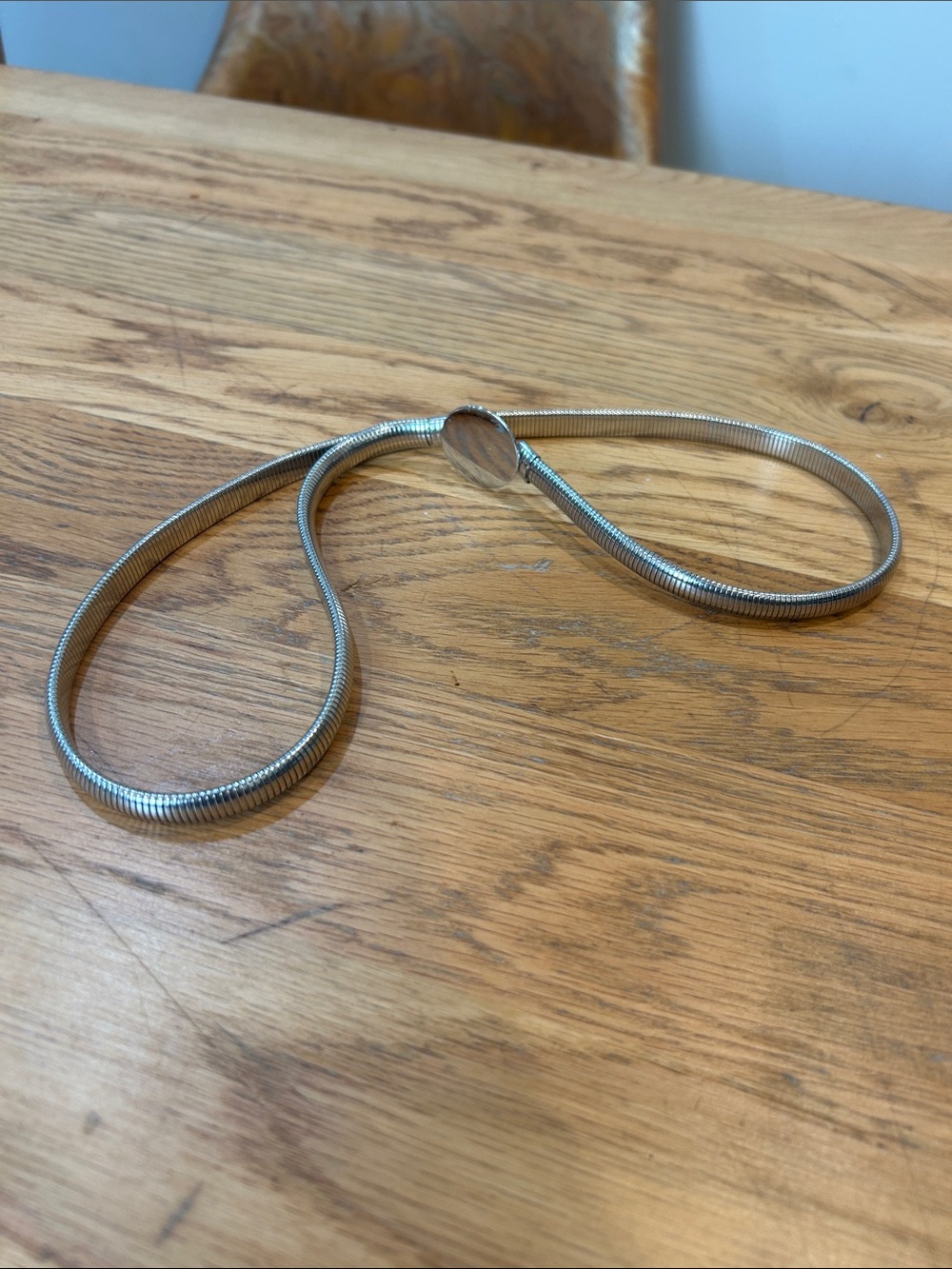 Vintage 1970’s Silver Coil Stretch Belt